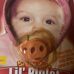 Billy Bob Authentic Lil Piglet Baby Pacifier with Orthodontic Nipple Little Pig