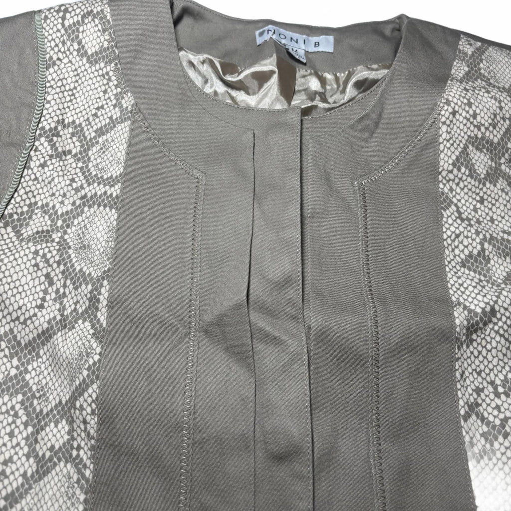 Noni B Medium Women's Snake Print Panel Jacket  #SnakePrint - Come Sell Nearly Anything