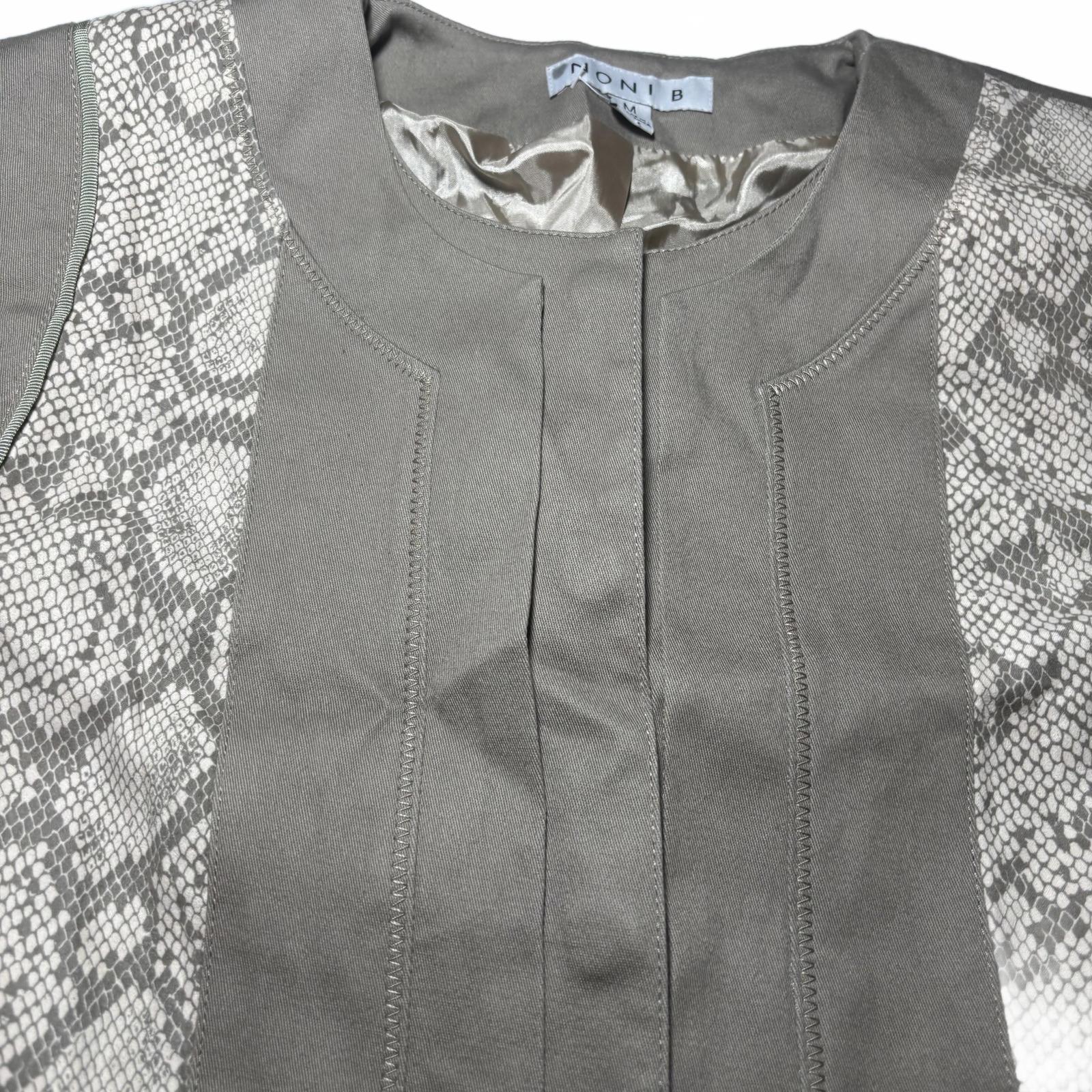 Noni B Medium Women's Snake Print Panel Jacket  #SnakePrint - Come Sell Nearly Anything