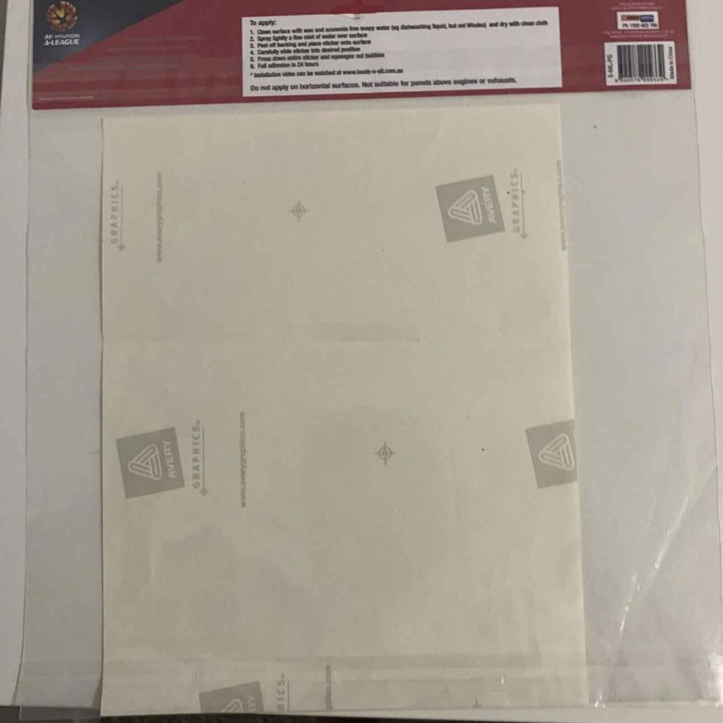 A-League Perth Glory FC See-Thru Logo Decal Sticker. x Large 25cm