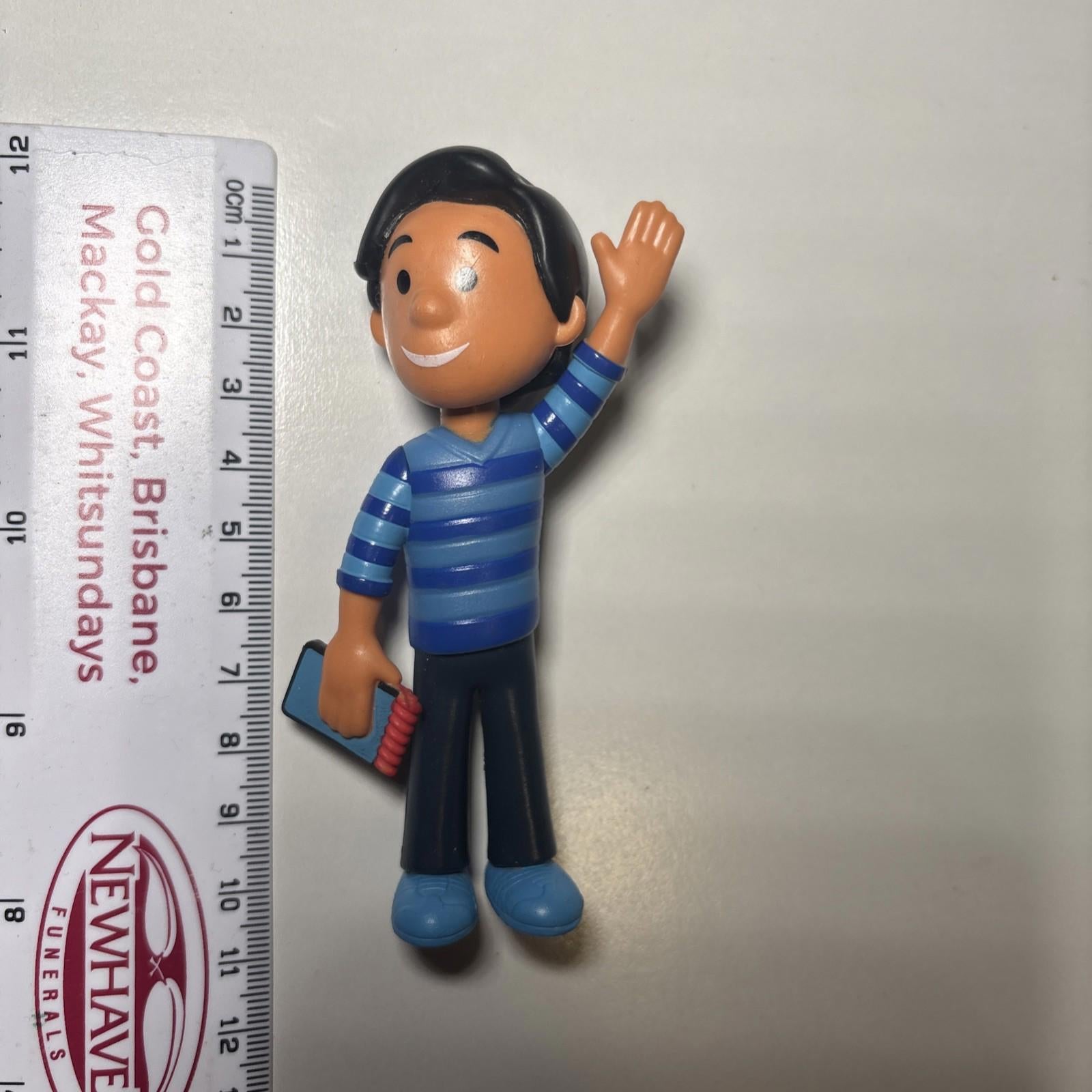 Blue's Clues Josh Figure Holding Notebook & Waving 4” 2019 Viacom