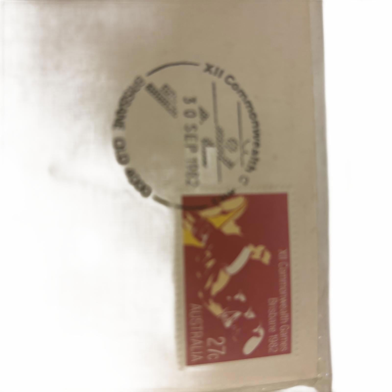 XII Commonwealth Games Brisbane 1982 Commemorative Postmark Stamp Set