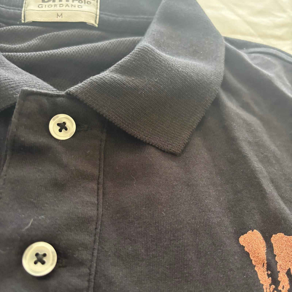 Giordano Medium Men's Black Polo Shirt #Menswear #Polos #Giordano