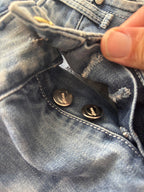 Just Cavalli Men's Straight Leg Jeans Size 31 Vintage Washed Denim Double Pocket