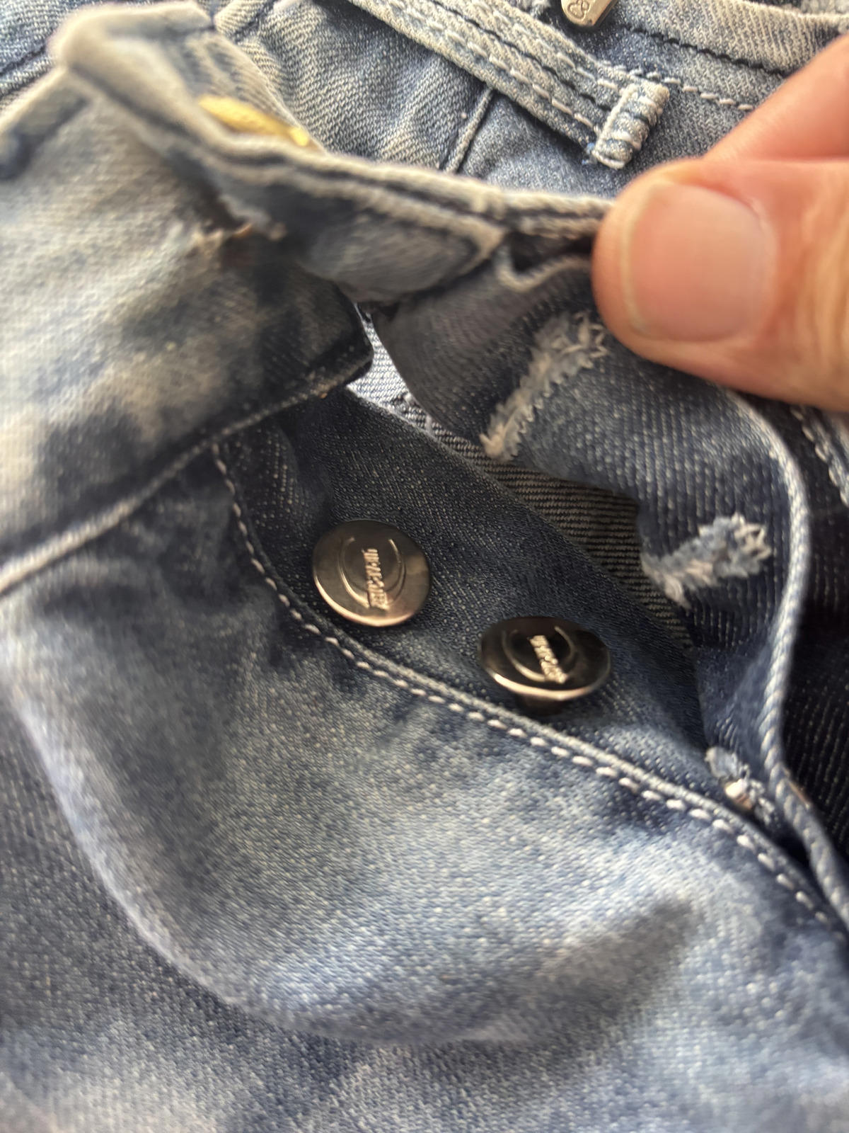 Just Cavalli Men's Straight Leg Jeans Size 31 Vintage Washed Denim Double Pocket