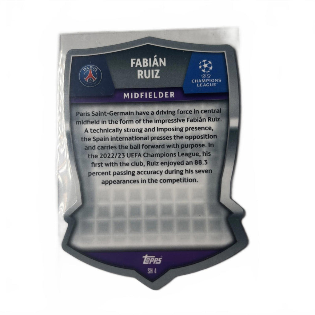 Match Attax 2023/24 UEFA Fabian Ruiz Chrome Sheild Pro Elite #SH 4 Paris