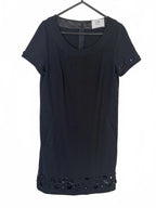 Lulus Women Size Small Black Mini Dress Shift Short Sleeve Zipper back Lined - Come Sell Nearly Anything