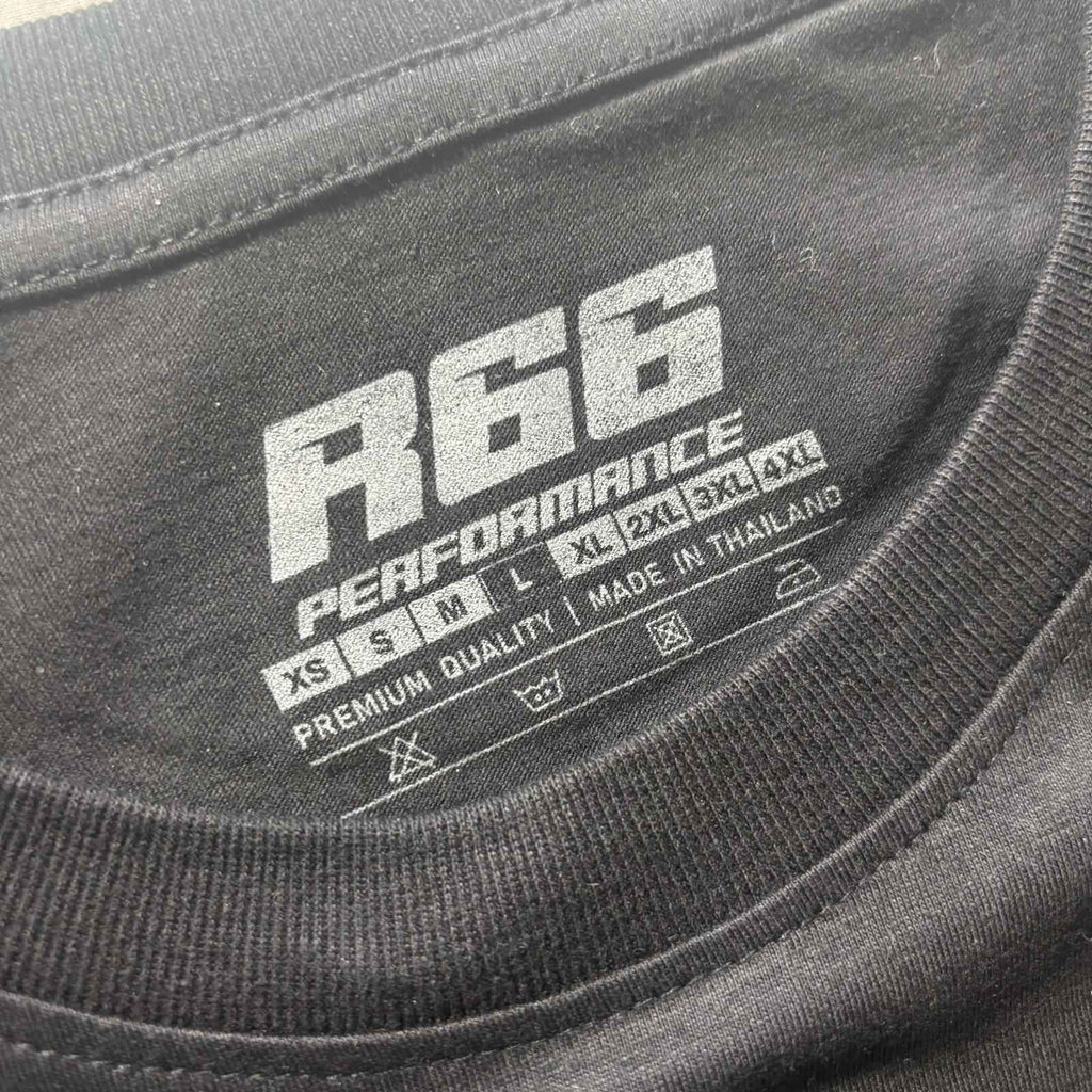 R66 Performance Men's Black Graphic T-Shirt Size XL Ride Hard Skull #Motorcycle