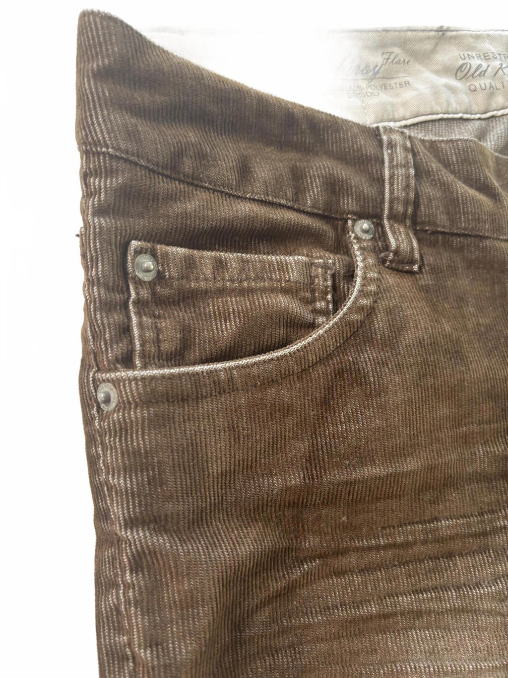 Old Khaki Women's Corduroy Pants Size Waist 40cm - Come Sell Nearly Anything