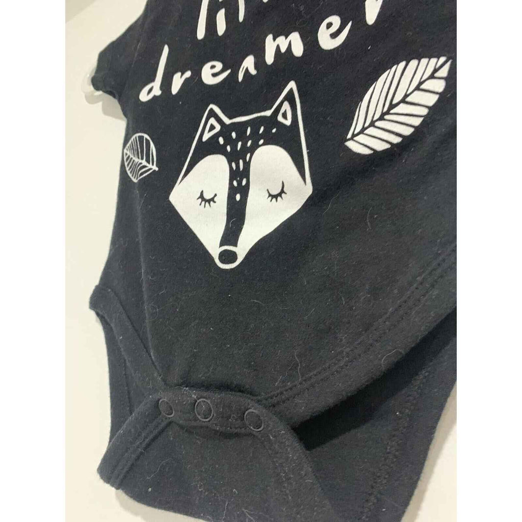 Aster & Oak Singlet Baby Bodysuit / One Piece Black - size 000 0-3 months