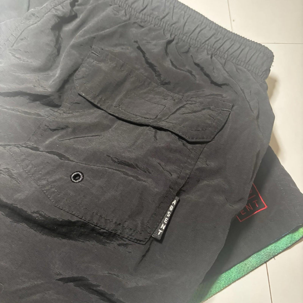 Absent Board Shorts Reverse-able Mens Sz 34 Rainbow Black Fluro Surf Skate T114 - Come Sell Nearly Anything