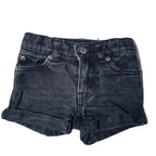 LTL PPL Denim Shorts Size 2 Black Unisex Pre Owned.