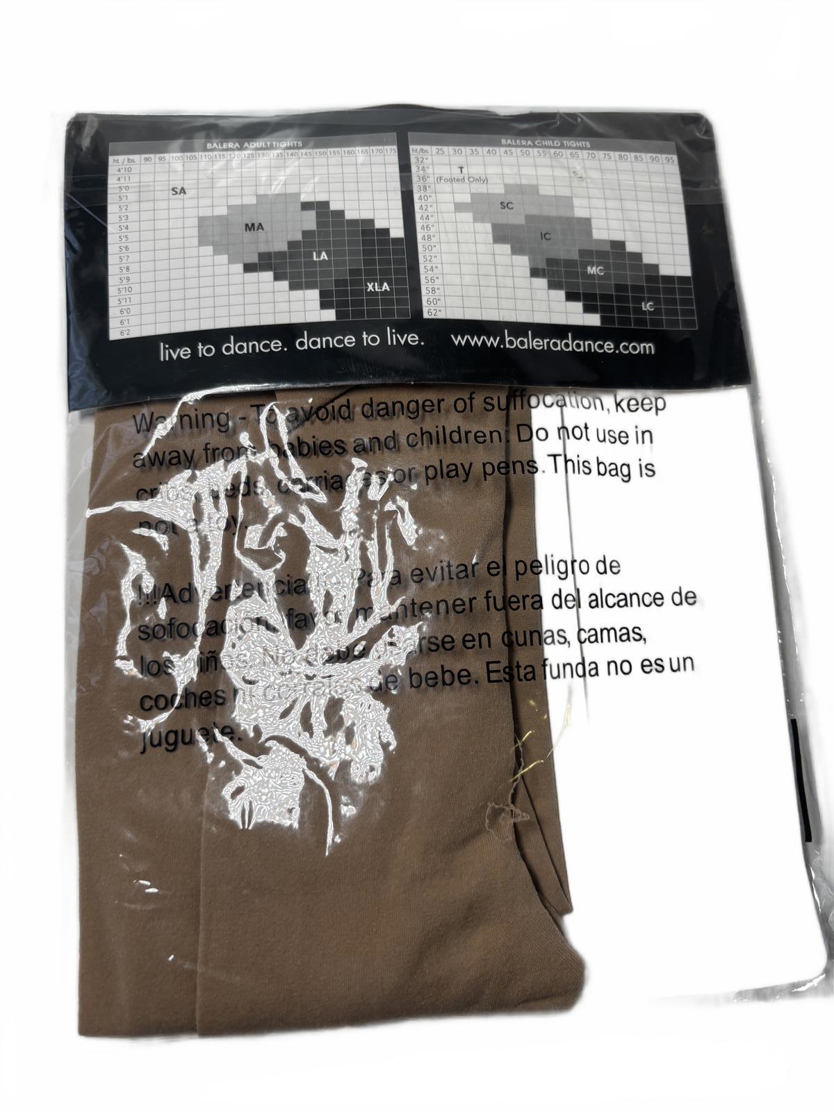 Balera Footless Tights in Light Suntan, Size M - Come Sell Nearly Anything