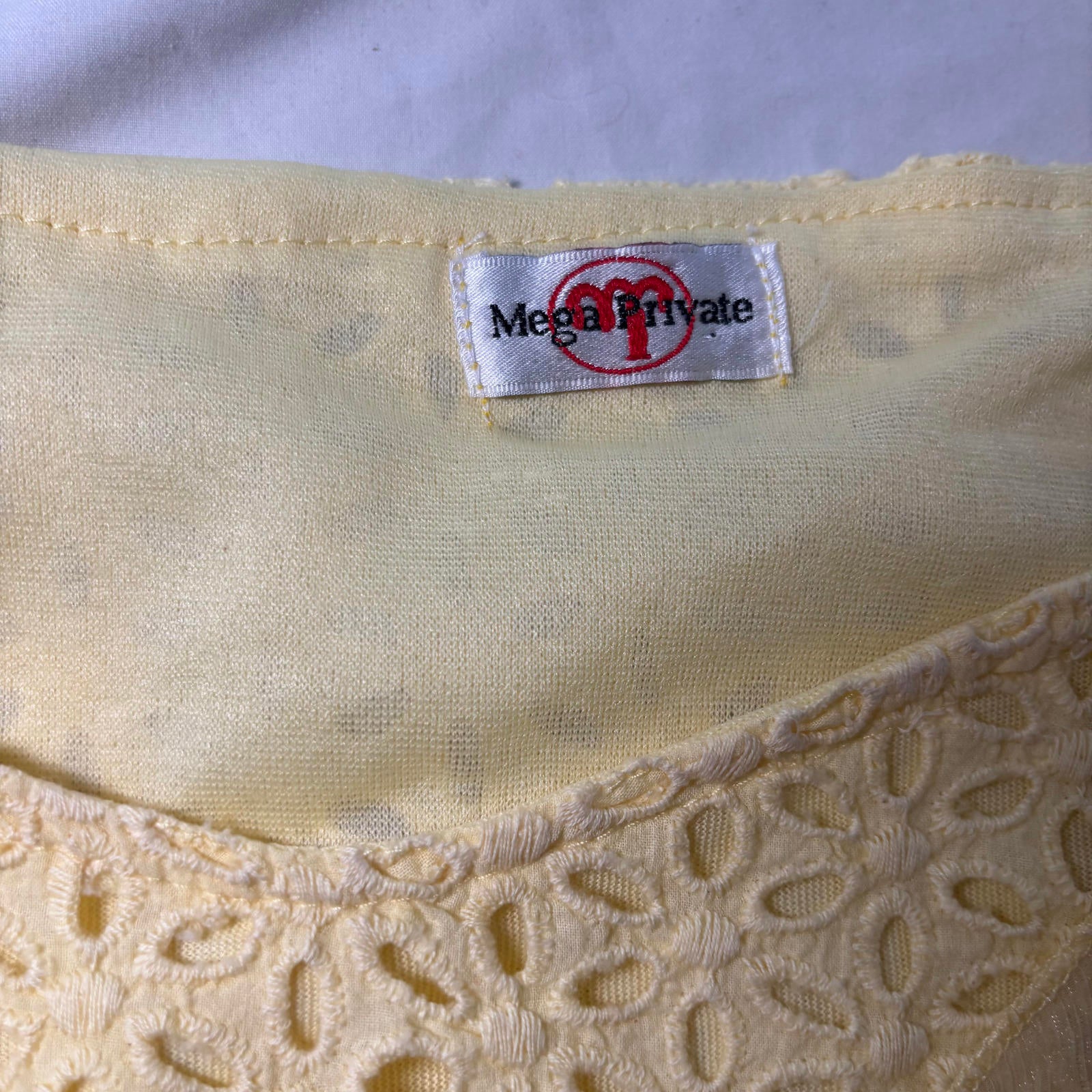 Mega Private Womenswear Yellow Embroidered Dress Size Medium - Come Sell Nearly Anything
