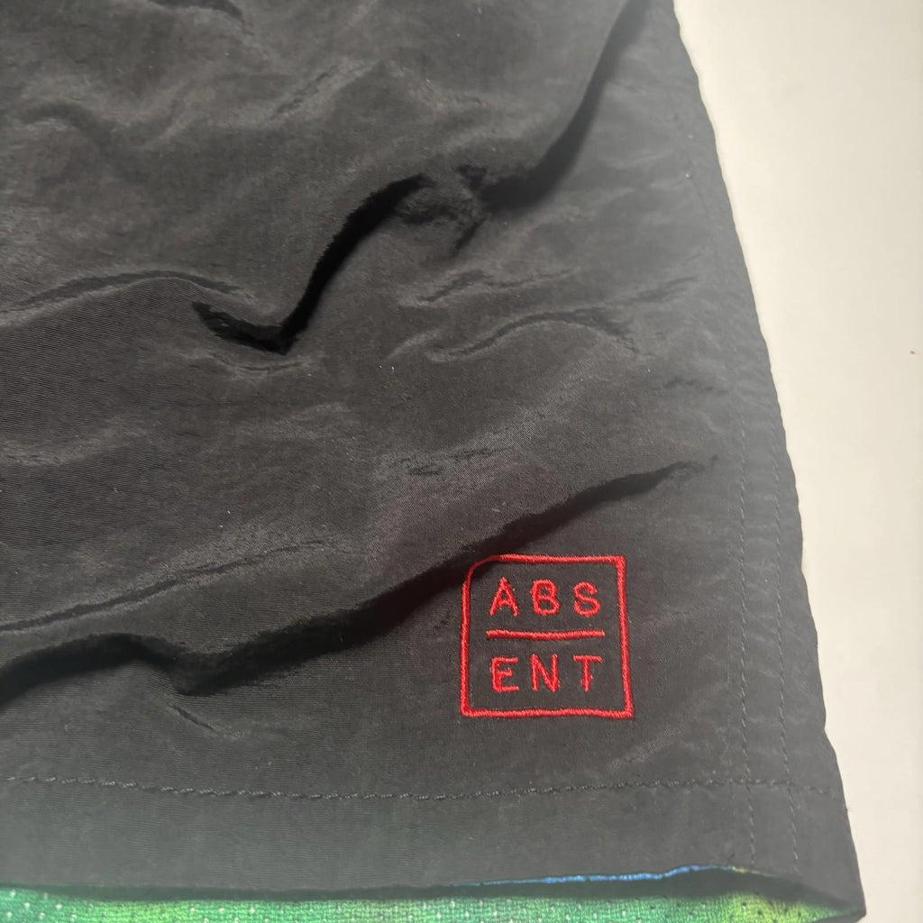 Absent Board Shorts Reverse-able Mens Sz 34 Rainbow Black Fluro Surf Skate T114 - Come Sell Nearly Anything