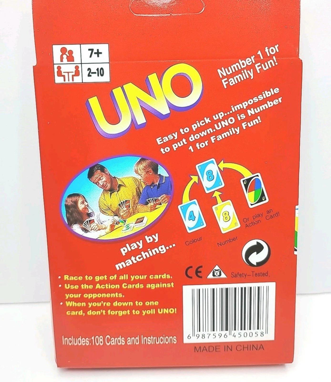 Classic Uno Family Fun Classic Card Game Mattel Brand New