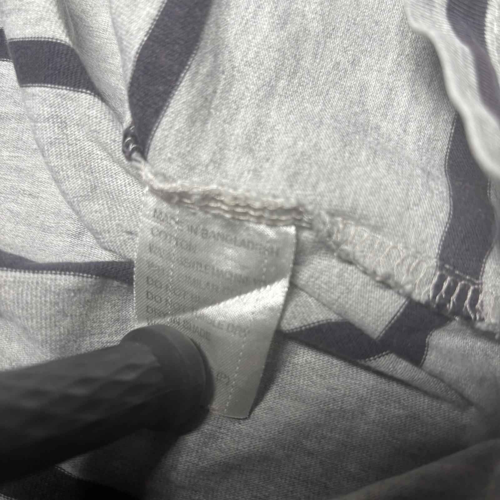 Botany Bay Traders XXL Grey Striped Long Sleeve Polo Shirt