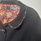 ANNE LEWIS Wool Jacket, fully lined, black Coloured trim. Size 16 - Come Sell Nearly Anything