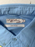 Ruff N Men’s Off Shore Rayosan UV Protection Fishing LS Shirt, Blue, XLarge BNWT - Come Sell Nearly Anything
