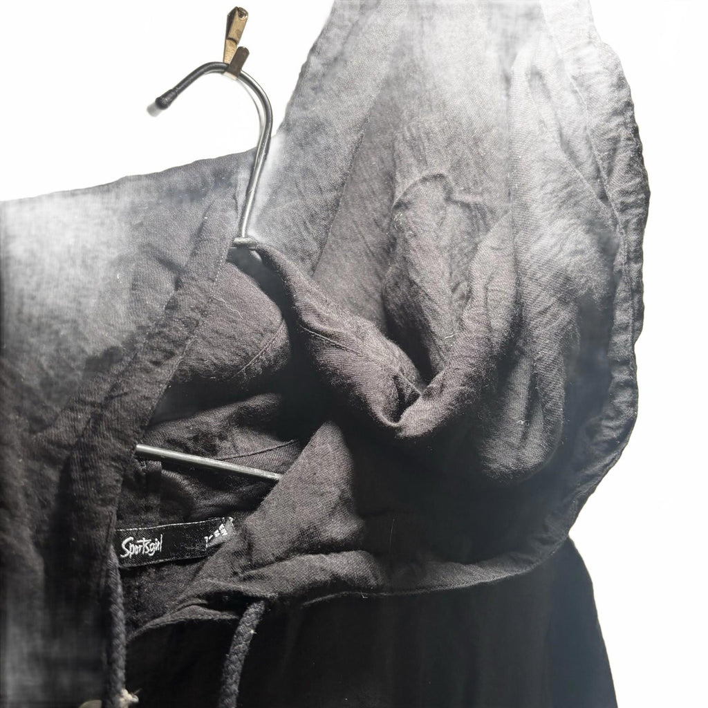 Old Skool Sportsgirl Sleeveless Hooded Jumper Dress  Size 12 Button Up - Come Sell Nearly Anything