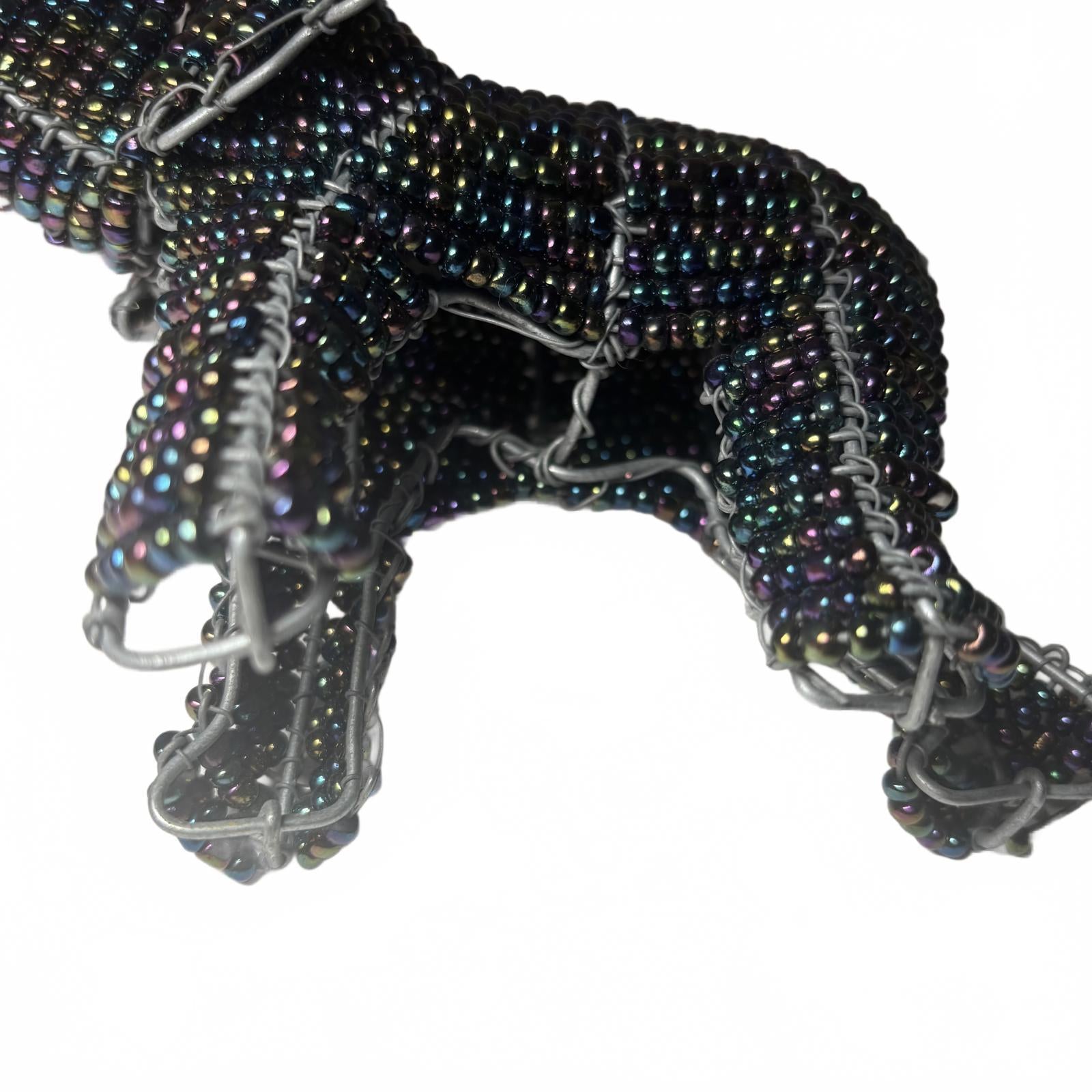 Beadworx Grass Roots Creations Handmade Beaded Elephant Sculpture Figurine
