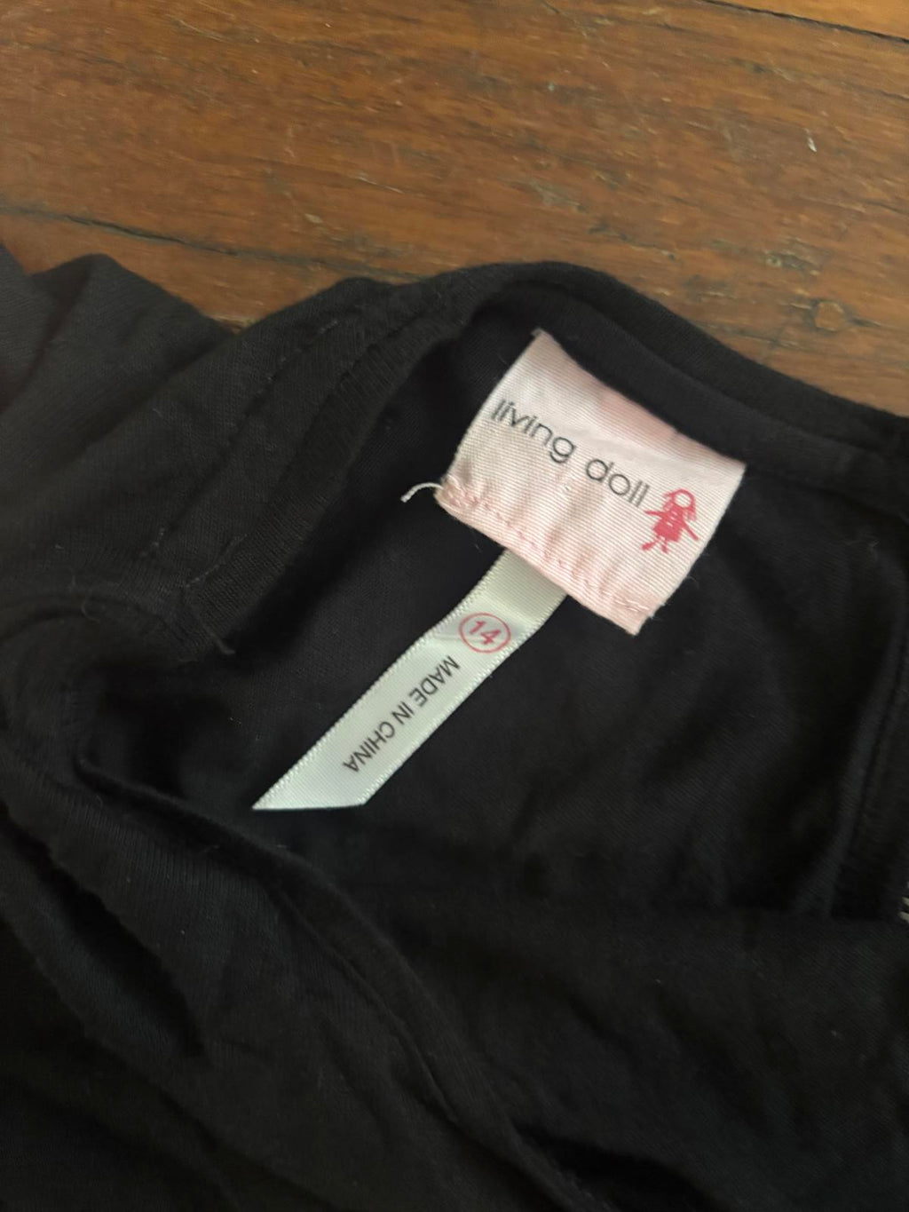 Living Doll Women's Black and Gray Mixed Material Dress Size 14 - Come Sell Nearly Anything