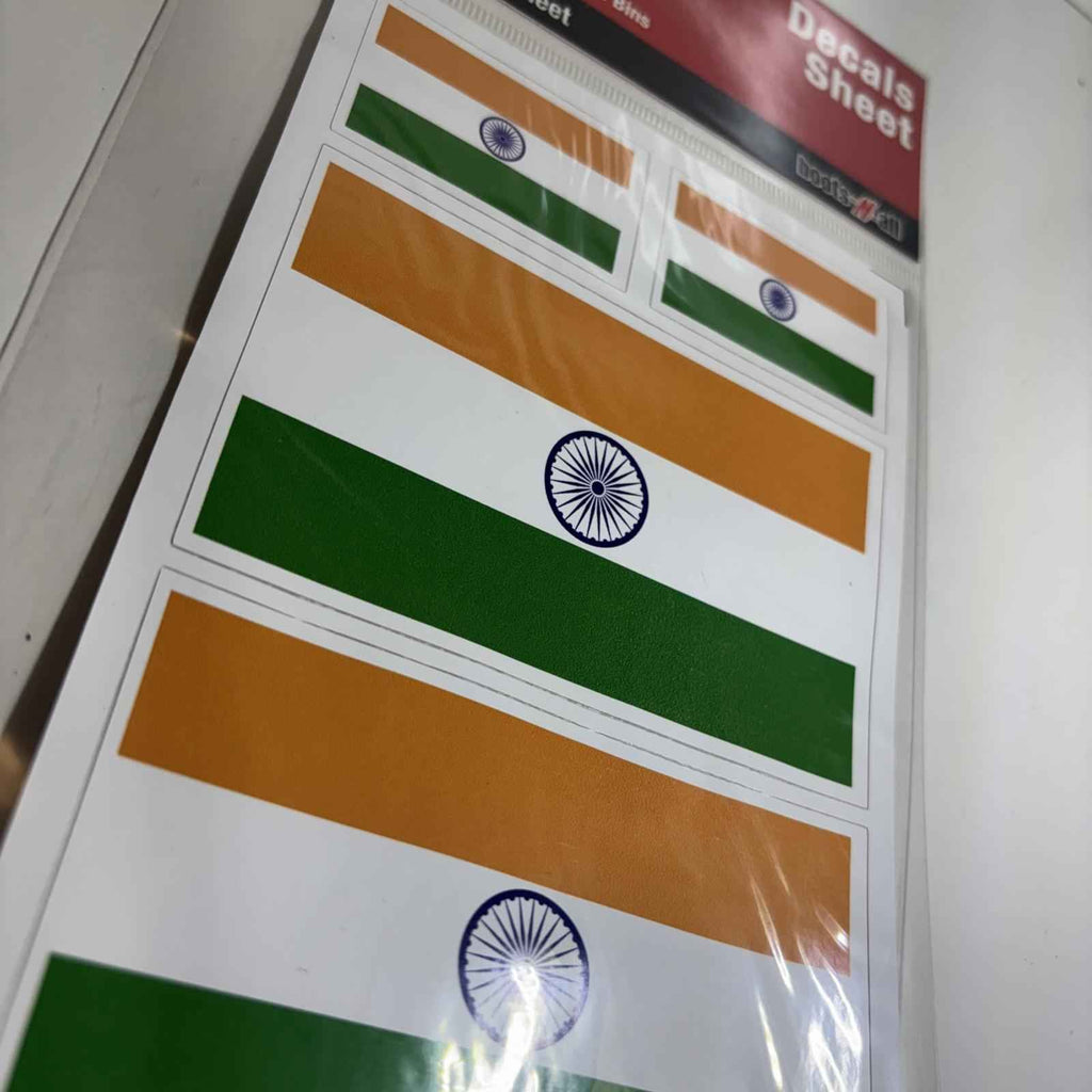 India Flag Stickers x4 3" & 2" Car Vinyl Decals