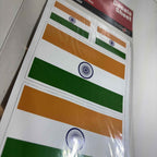 India Flag Stickers x4 3" & 2" Car Vinyl Decals