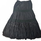 Capital M Black Tiered Skirt Women's Size M Vintage Boho Summer