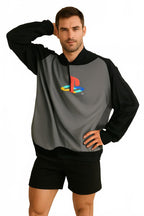 PlayStation Hoody Grey And Black Sleeve Japanese Size 2xl. - Come Sell Nearly Anything