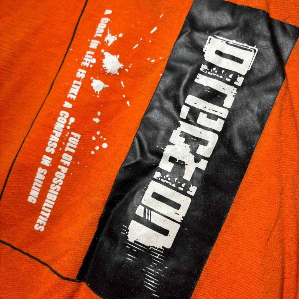 Shein s 6Y Orange and black graphic tee with a bold design #goth #grunge T1-12