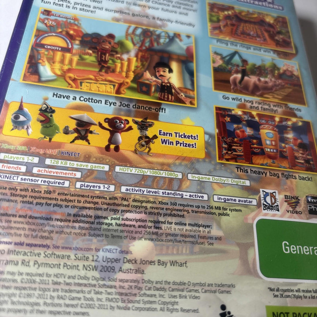 Kinetics Carnival Games in Action! - Xbox 360 Game - PAL