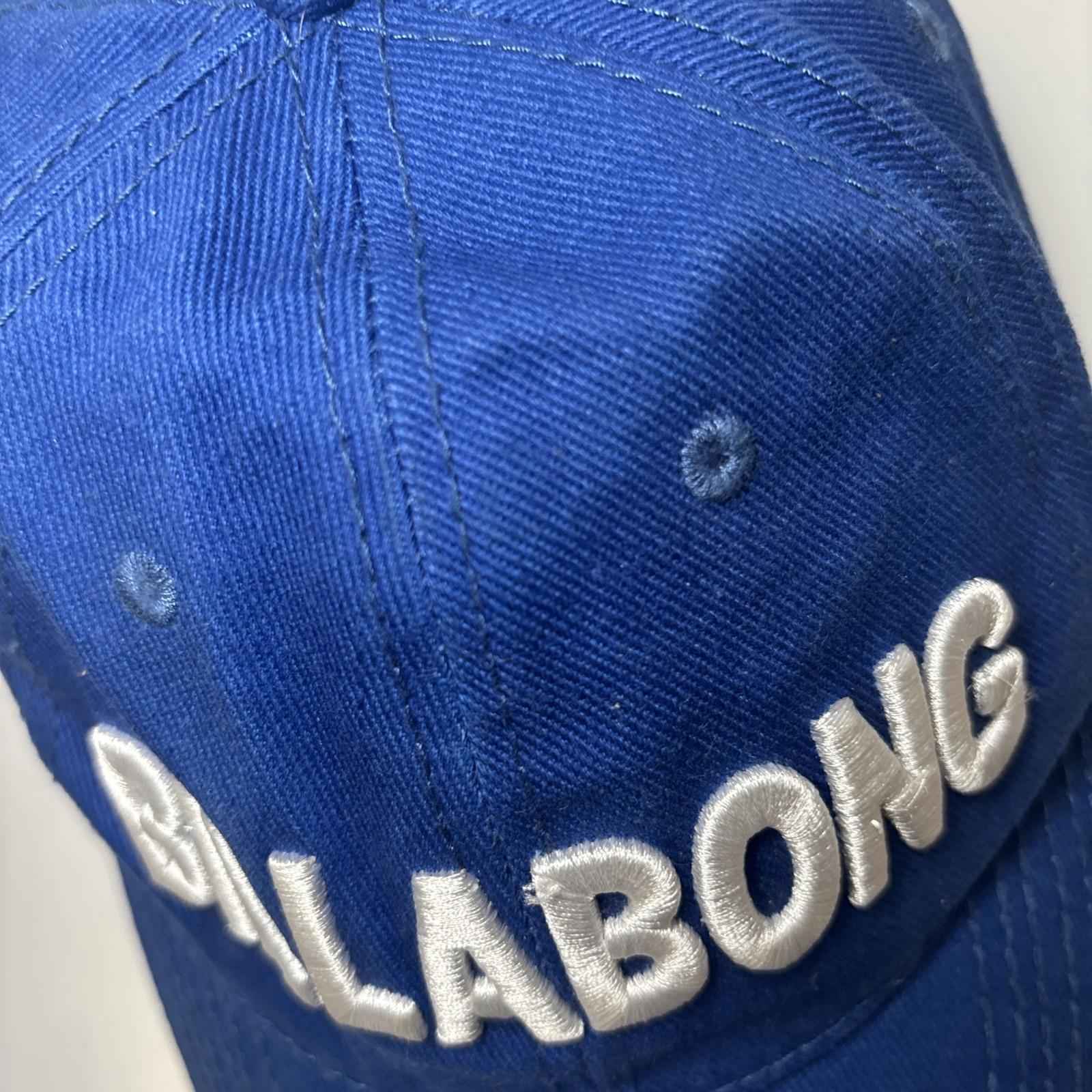 Billabong Vintage 6 Panel Adjust Cap Hat Spell Out Cotton Blue