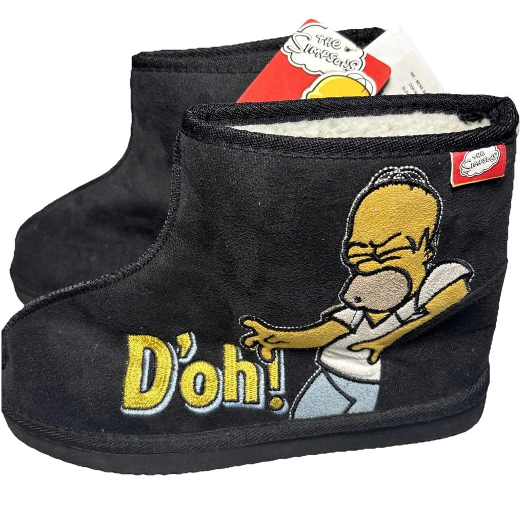 VTG The Simpsons Homer Simpson Doh Embroidered Slippers Size Medium 8 NWT 2011