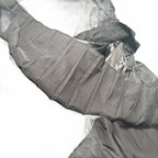 Leaf Black Pleated Skirt Size 10 Y2K Goth Vintage Style