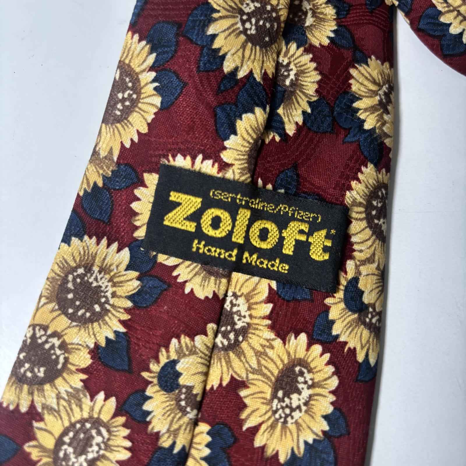 Zoloft Handmade Sunflower Pattern Men's Tie