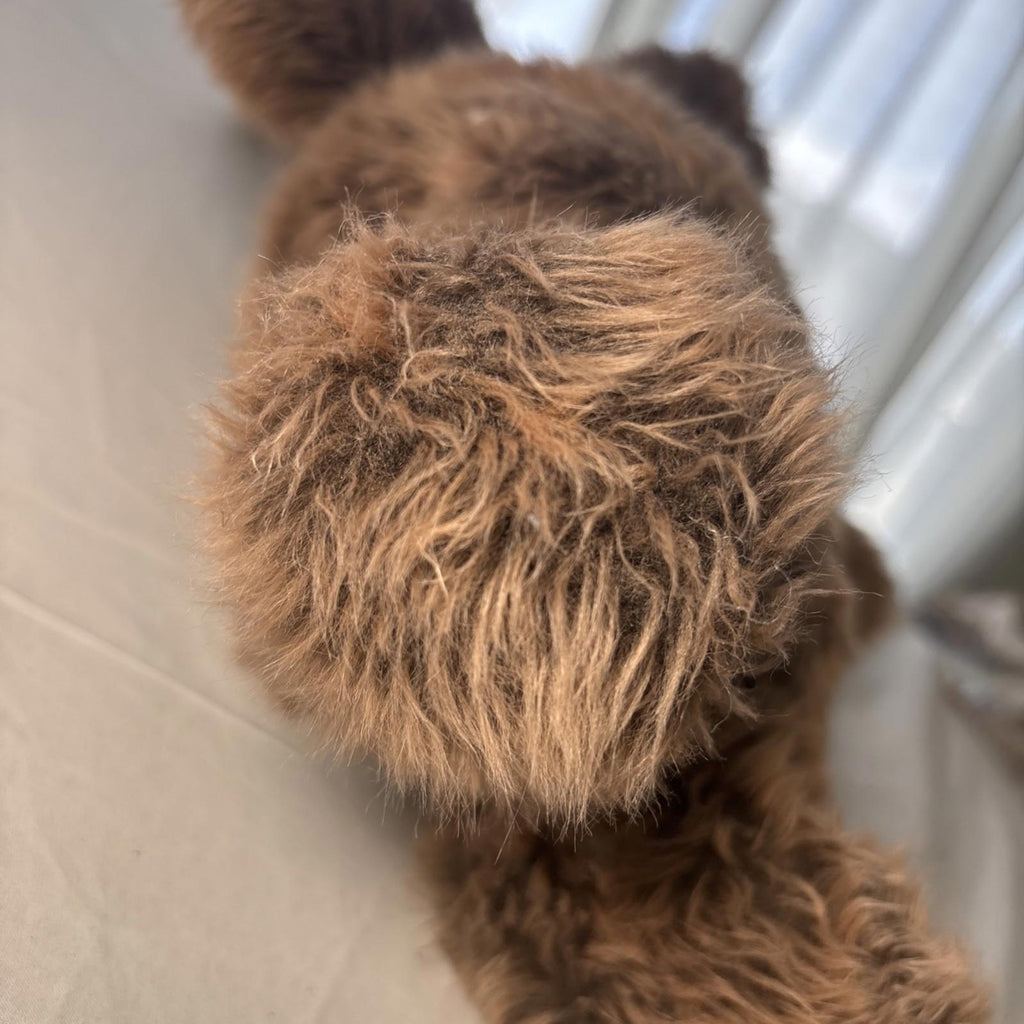 Teddy Bear Dog Look 40cm Plaid Scarf With Hard Nose