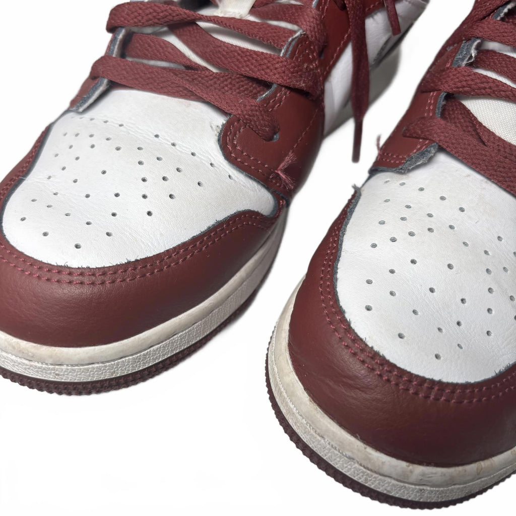 Nike Air Jordan 1 Low Men's Sneakers Size 7 Burgundy White