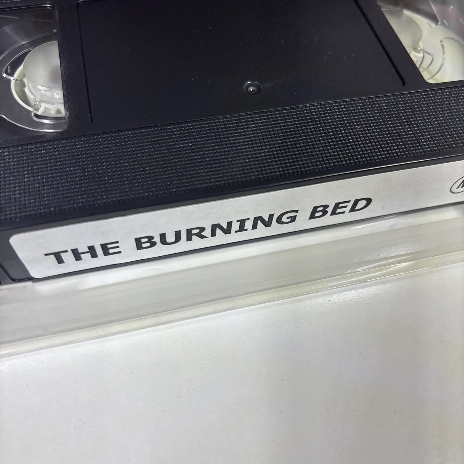 Collectable THE BURNING BED M15+ VHS 1993 Video🔥VHS Vintage Video Movie Tape - Come Sell Nearly Anything