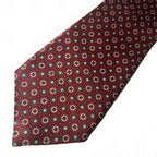 John & Lou Men's Red Geometric Silk Tie