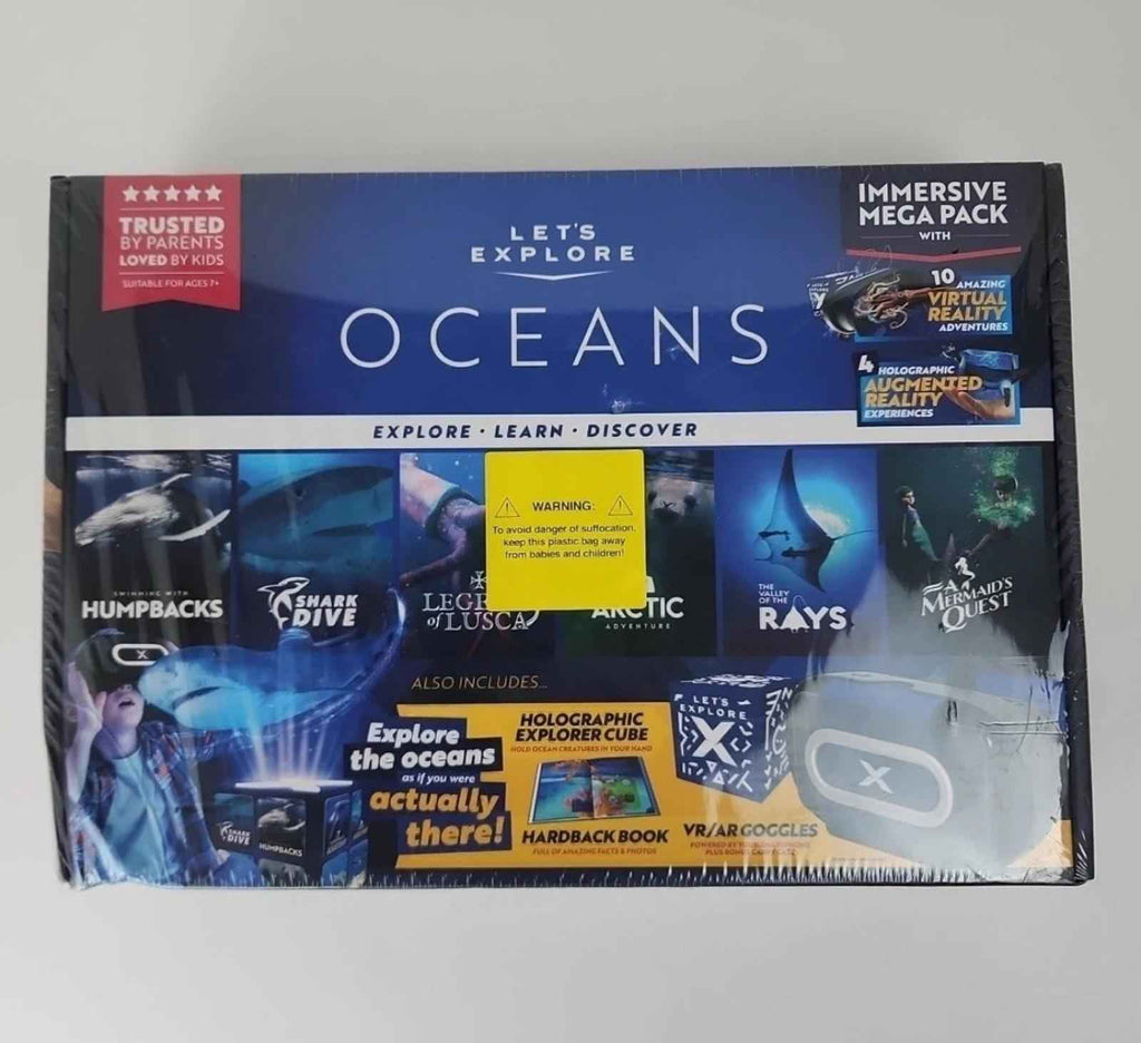 Let's Explore Oceans Immersive Mega Pack VR Headset Complete New In Box Open Box