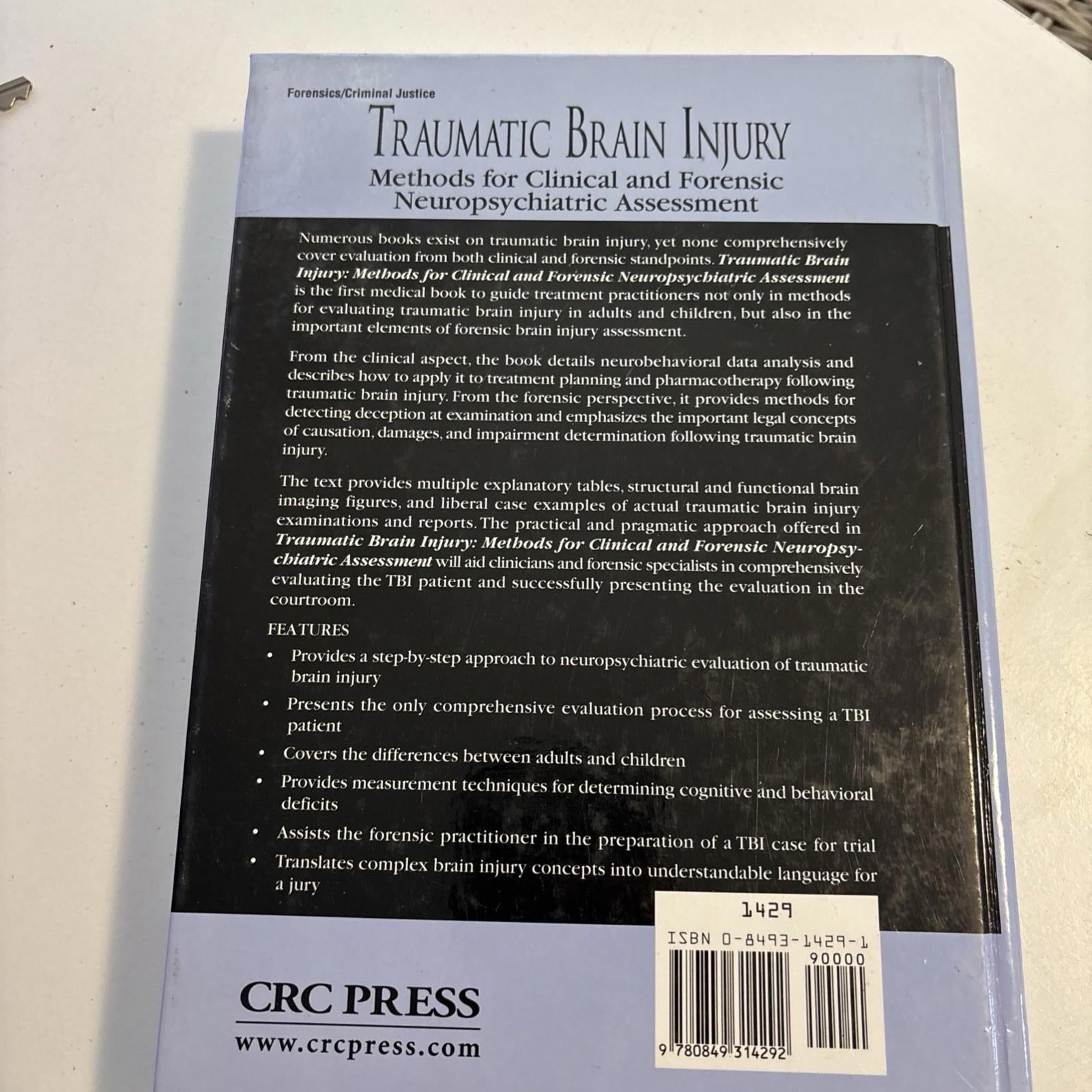 Traumatic Brain Injury : Clinical Neuropsychiatric - Robert P. Granacher HC - Come Sell Nearly Anything