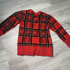 Rock Your Kid RYB size 1 tartan  Cardigan Red Button up