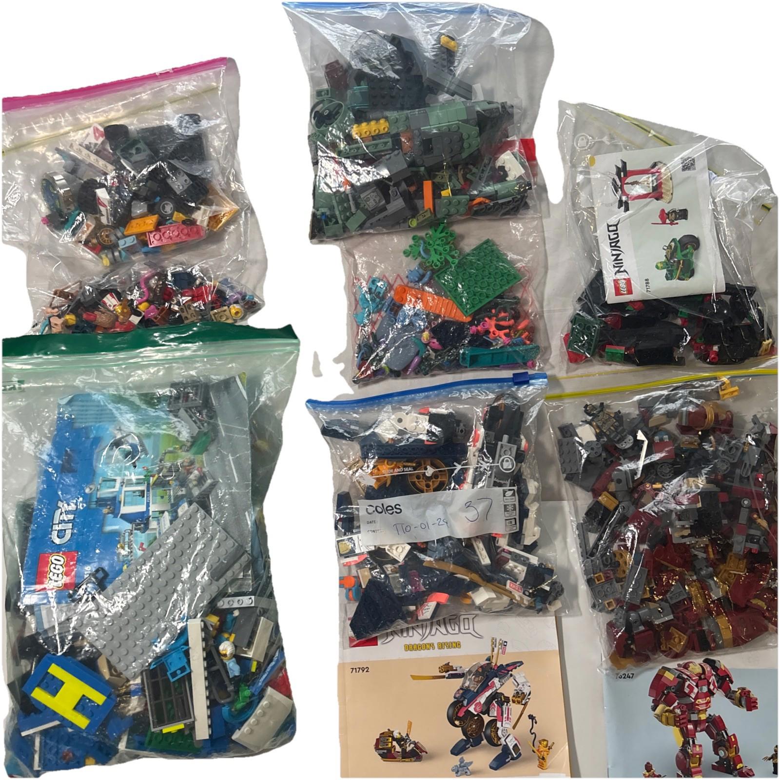 Exciting LEGO Bulk Lot Collection: Marvel, Ninjago, City Sets - Mini Figures & A