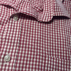 Van Heusen Classic Fit Men's Dress Shirt Size 42 Burgundy Check