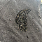 Adrienne Vittadini Black Beaded V-Neck Sweater Medium - Come Sell Nearly Anything