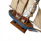 Generic Wooden Model Boat 17cm x 18cm x 3cm Nautical Decor #ModelBoat #WoodenSle