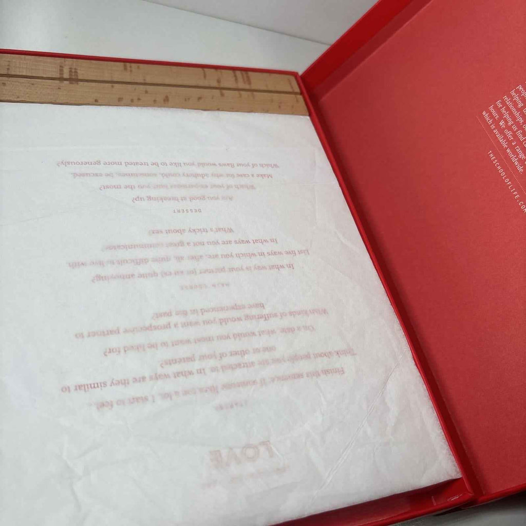 The School Of Life Conversation Menus Revealing Questions Topics w/ Wooden Stand