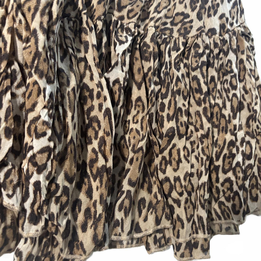 Colour Code Women's Leopard Print Skirt Size 16 Summer Boho