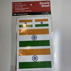 India Flag Stickers x4 3" & 2" Car Vinyl Decals